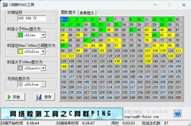 网工工具-IP批量扫描工具 网络维护必备!